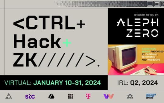 Major Partners To Join The Upcoming Aleph Zero Ctrl+Hack+Zk Hackathon