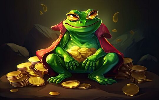 PEPE falls when SUI drops 40%.  GFOX leads to $5M target