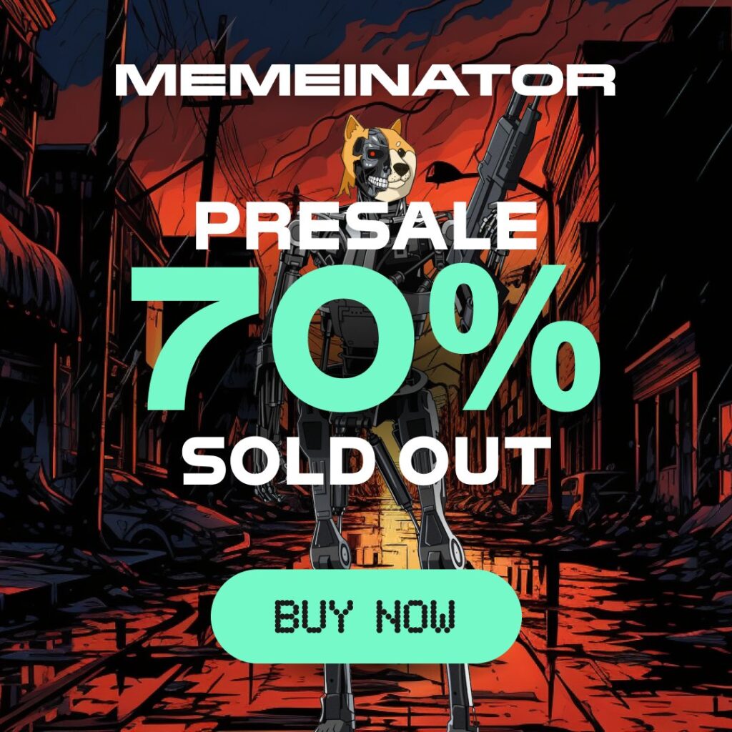 The Memeinator Presale Is Moving Fast, With 70% Of The Allocated Tokens Sold Now.