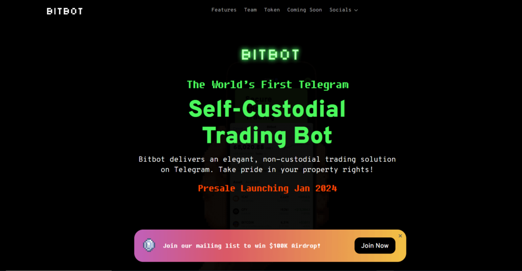 Bitbot Crypto Trading Bot Website Homepage