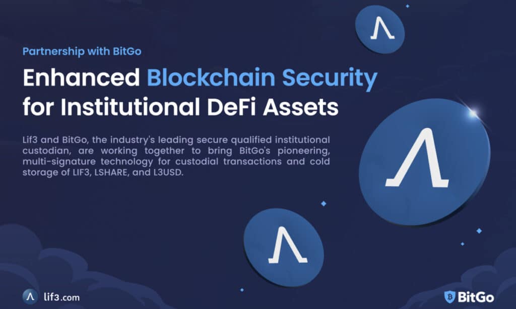 Lif3 Has Partnered With Bitgo To Improve Blockchain Security For Institutional Defi Assets.