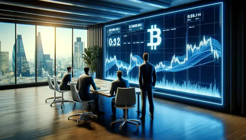 Analysts From Nickel Digital Working On Crypto Indices From An Office In London.