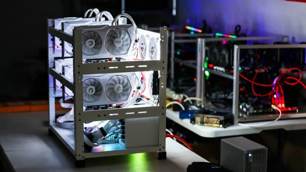 White Zotac 3060 Ti LHR Mining Rig HASHRATES Overclocks