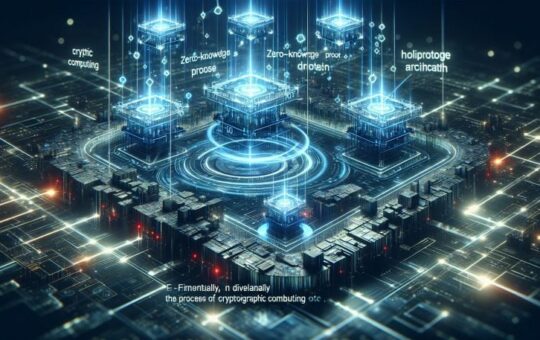 Conceptual Image Of A Futuristic Digital Network With Zero-Knowledge Proof Nodes Related To The Lagrange Crypto Startup