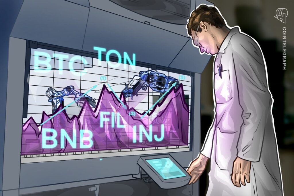 Bnb, Ton, Fil And Inj Could Go Much Higher If The Price Of Bitcoin Breaks $69K.