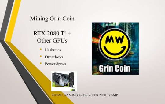 Mining Grin Coin Hashrates And Overclocks