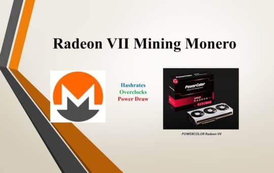 Radeon Vii Mining Monero Hashrates Overclocks Power Draw