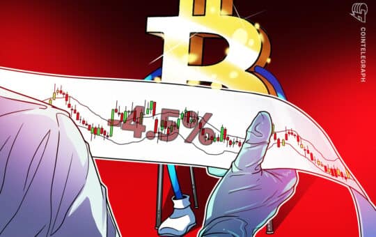 Btc Price Drops 4.5% As Us Government'S Bitcoin Move Raises Fears Of Fresh Sell-Off