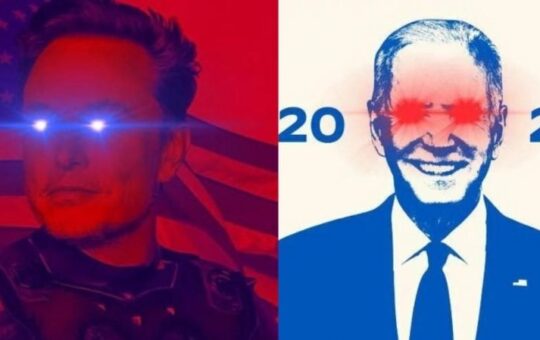 Elon Musk Goes Laser-Eyed After Biden Ends His Re-Election Bid