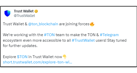 Tons of Coins Skyrockets 3.95% After Game Change Trust Wallet Partnership!