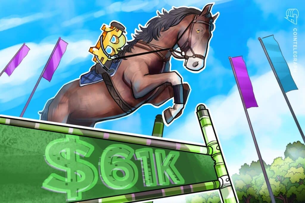 Bitcoin Followed Stocks As Btc Price Gained 2.5% To Attack $61K.