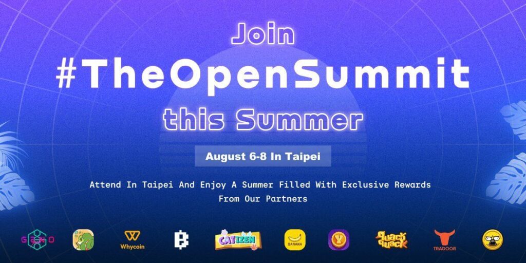 This Summer, Open The Summit Collection To Change The Landscape Of Asia Web3 As A Big Ton Event