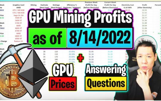 Gpu Mining Profits As Of 81422 Gpu Prices