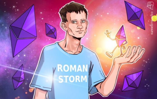 Vitalik Buterin Donates 100 Eth To The Roman Storm Defense Fund