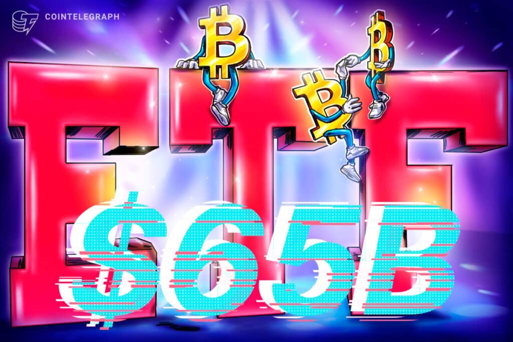 BTC price is poised to break 7-month low as Bitcoin ETF hits record high of $65B.