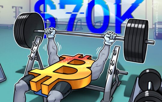 Bitcoin Chases $70K As Global Tensions Ease And Crypto Traders Delay Us Election