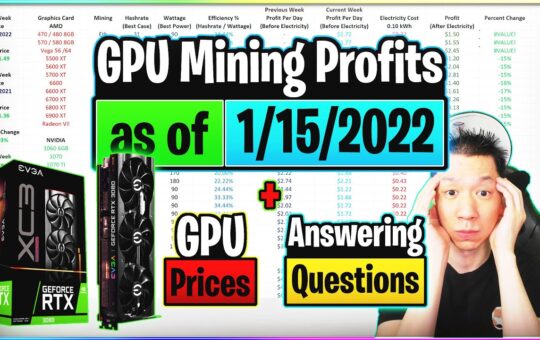 Gpu Mining Profits As Of 11522 Gpu Prices