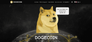 The US government DOGE website starts with the Dogecoin logo