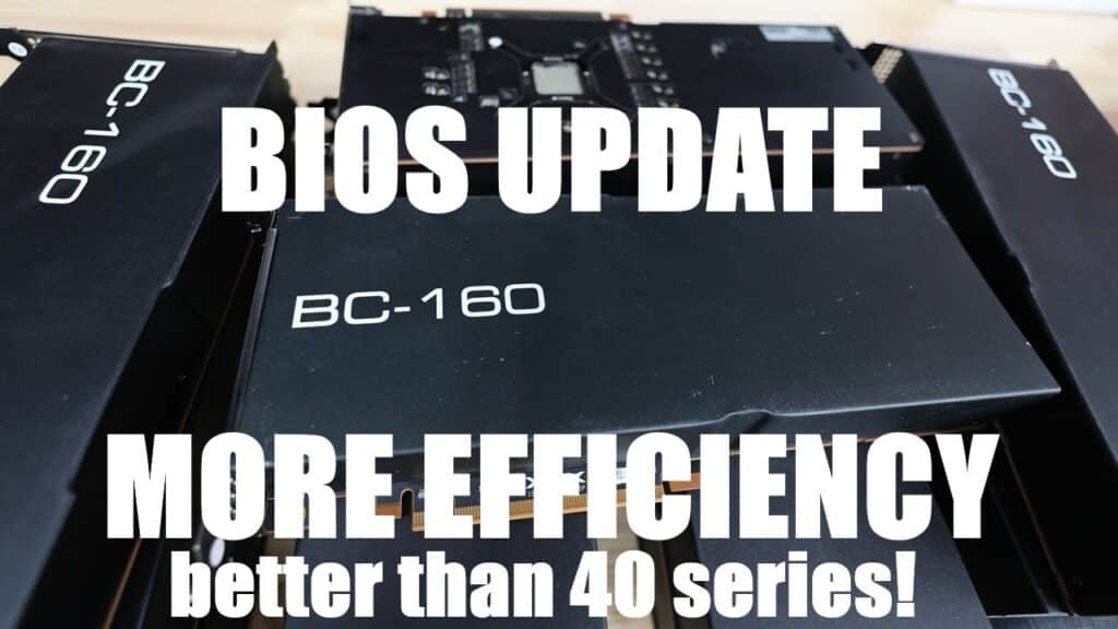 How To Bios Update The Bc 160 Mining Card For More