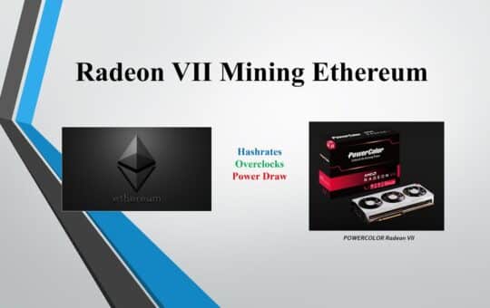 Radeon Vii Mining Ethereum Hashrates Overclocks Power Draw