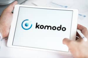 Komodo Logo On A White Tablet