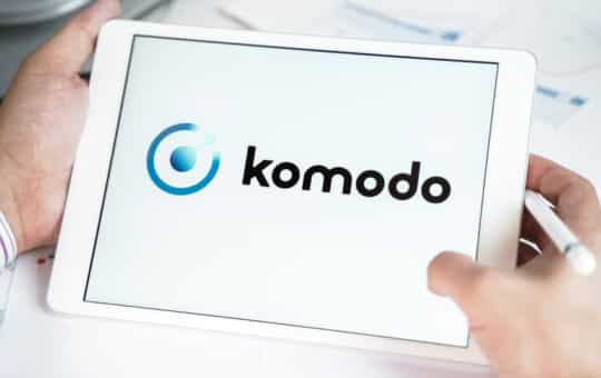 Komodo Logo On A White Tablet