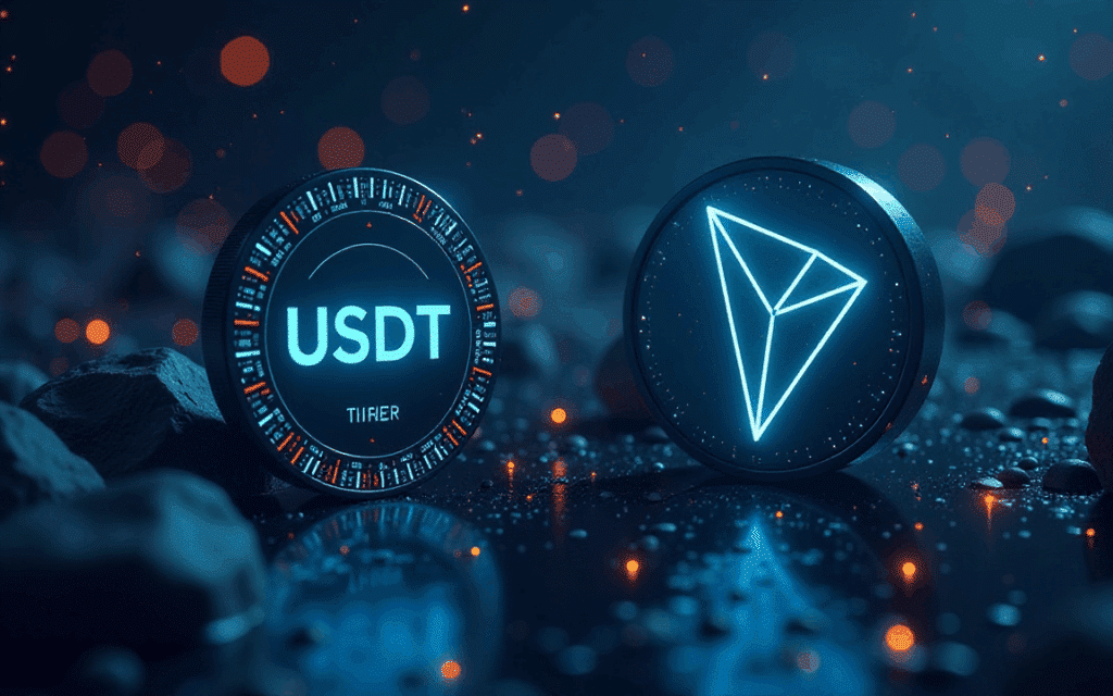 Usdt And Tron Symbols