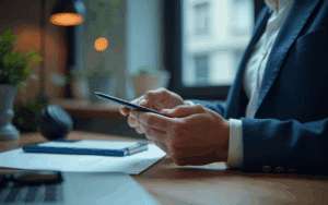 Person Paying Using A Smartphone