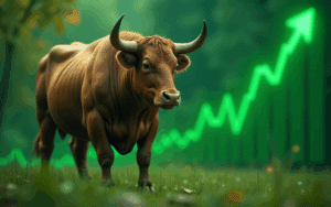 A Healthy Bull In Green Environment