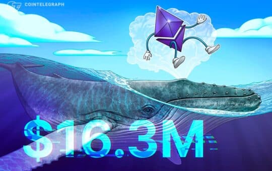 Ethermum Whale Is Opened At The Bottom Of The Bottom Of The Bottom Of $ 16.3 Million