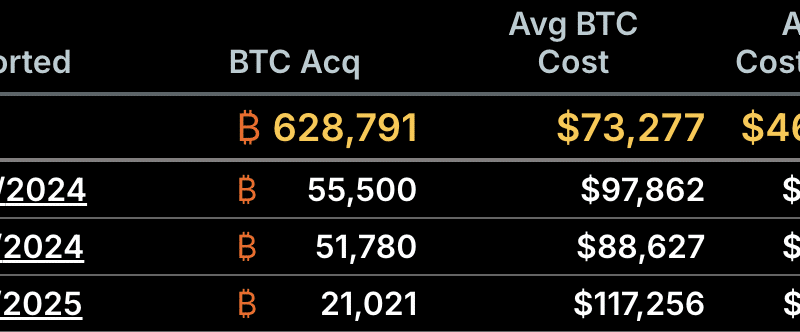 Strategy Bitcoin Purchases Are Rated