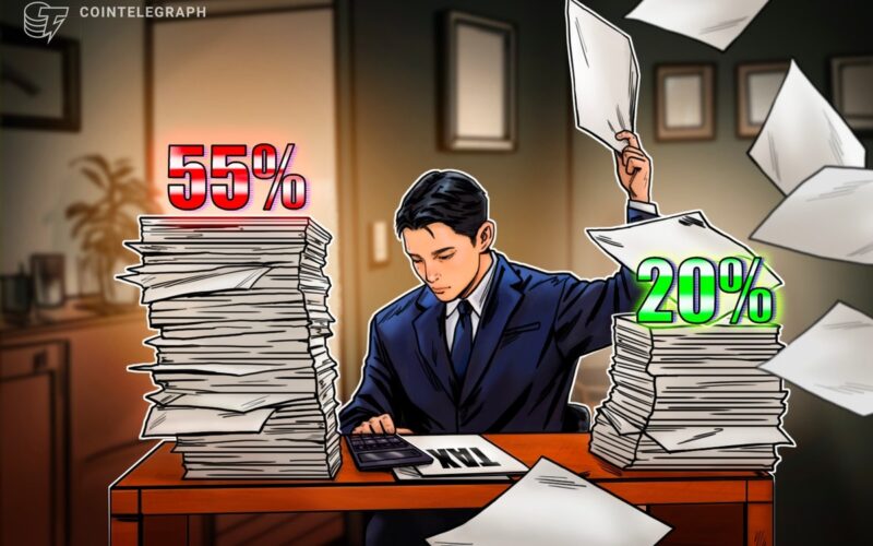 Japan'S Main Crypting Taxpage - 55% Down To 20% To 20%