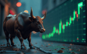 A Strong Bulls And Large Trading Screen