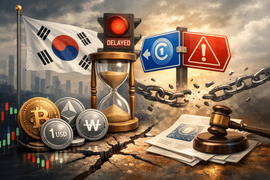 South Korea Delays Digital Asset Law As Stablecoin Oversight Divides Regulators