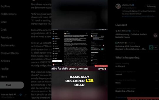 Vitalik Declares L2S Dead Eth Bullish News Shorts